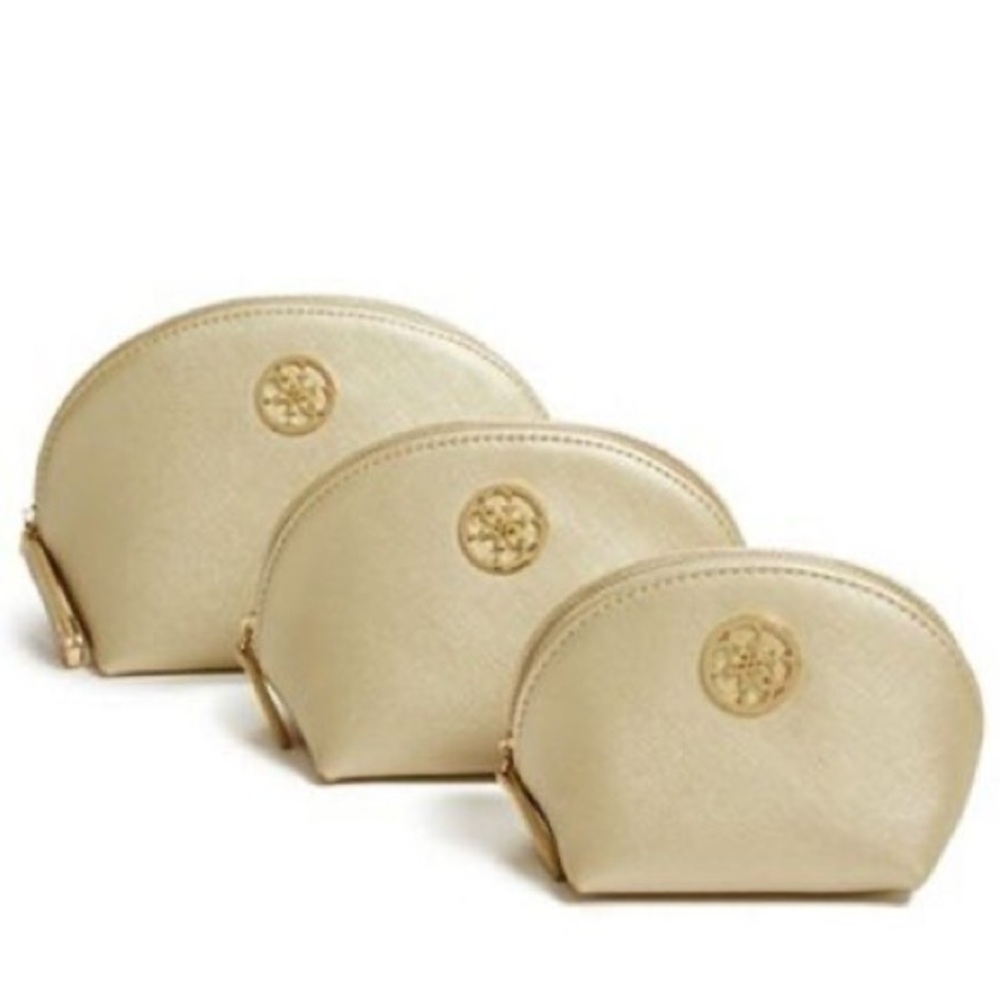 GUESS Gold Cosmetic Bag Set of 3